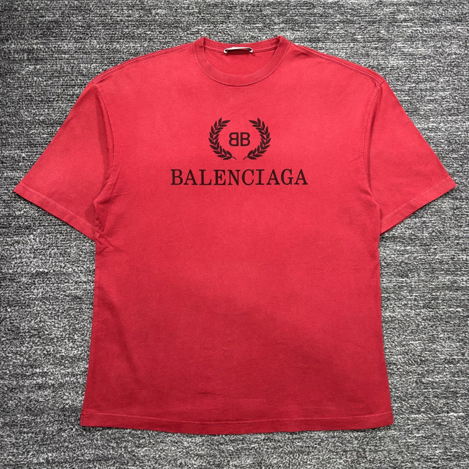 BALENCIAGA】 Tシャツ/XS BALENCIAGA BB LOGO TEE RED XS バレンシアガ 
