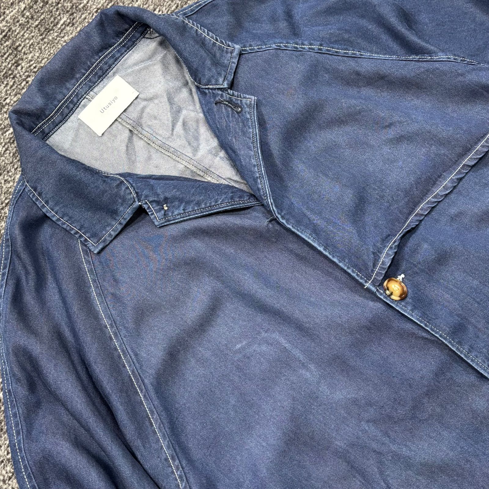 美品 Utusiyo ウツシヨ denim coach jacket 染 デニムコーチジャケット 