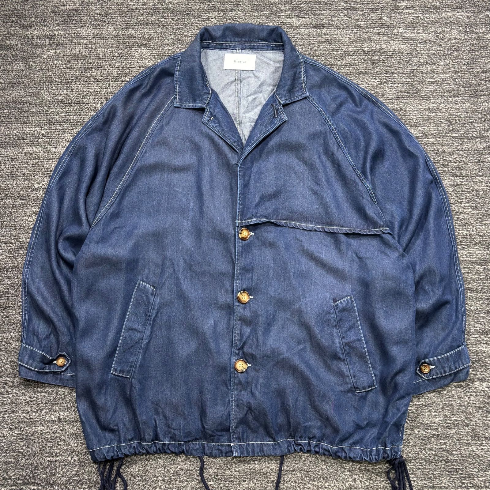 美品 Utusiyo ウツシヨ denim coach jacket 染 デニムコーチジャケット 