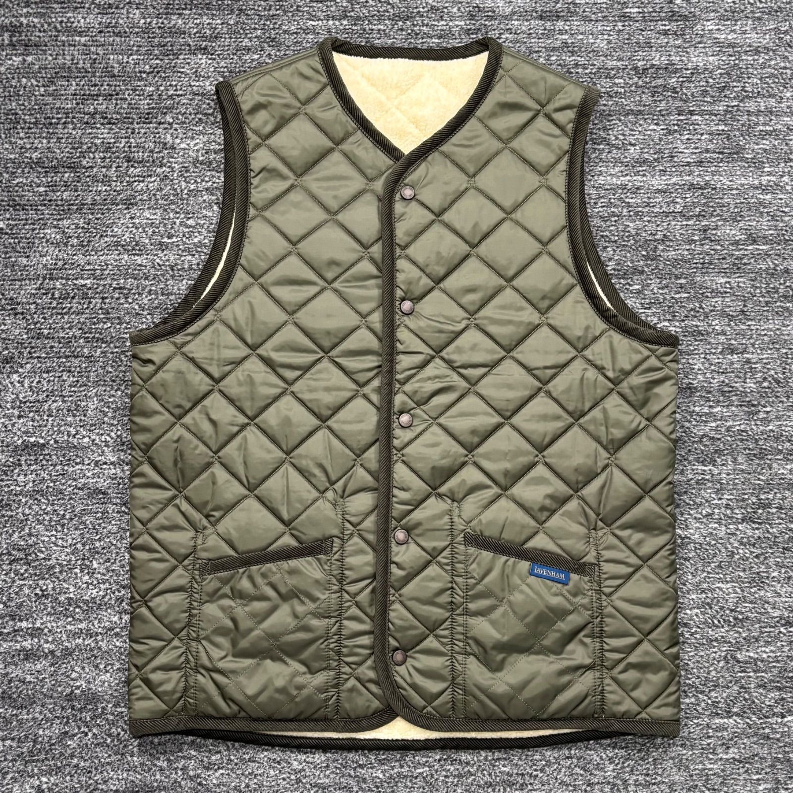 未使用同様 LAVENHAM ラベンハム フリース リバーシブルベスト XL 