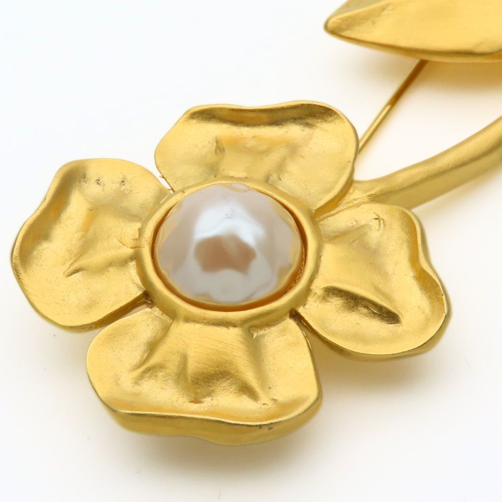 ジバンシー ブローチ フラワー メタル ゴールド アクセサリー メッキ