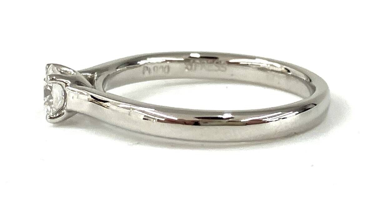 Pt900 プラチナ リング 指輪 11.5号 ＃11.5 ダイヤ0.337ct 4.10g 