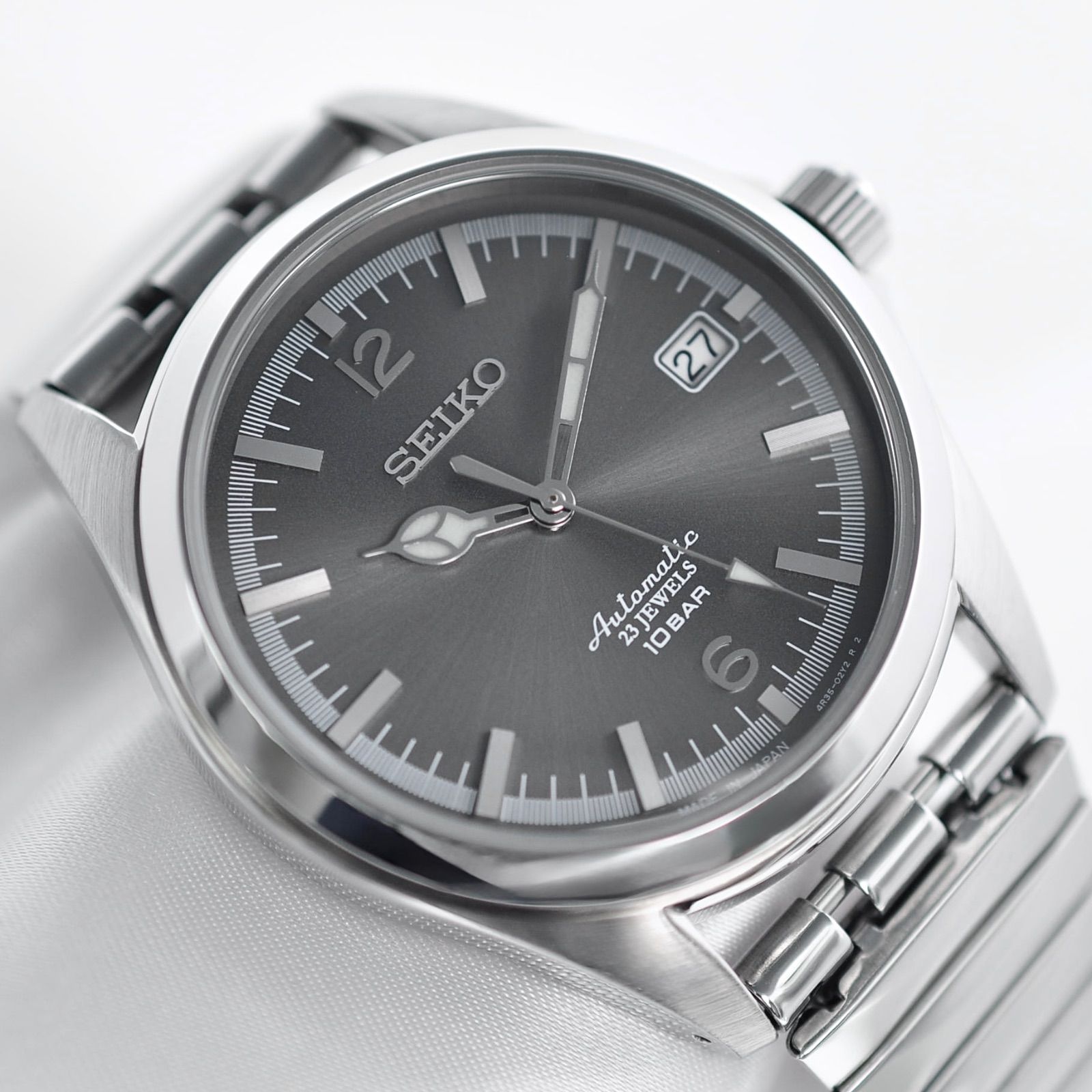 SEIKO TICTACコラボ 4R35-02R0 グレー 自動巻き メンズ W00170 - メルカリ