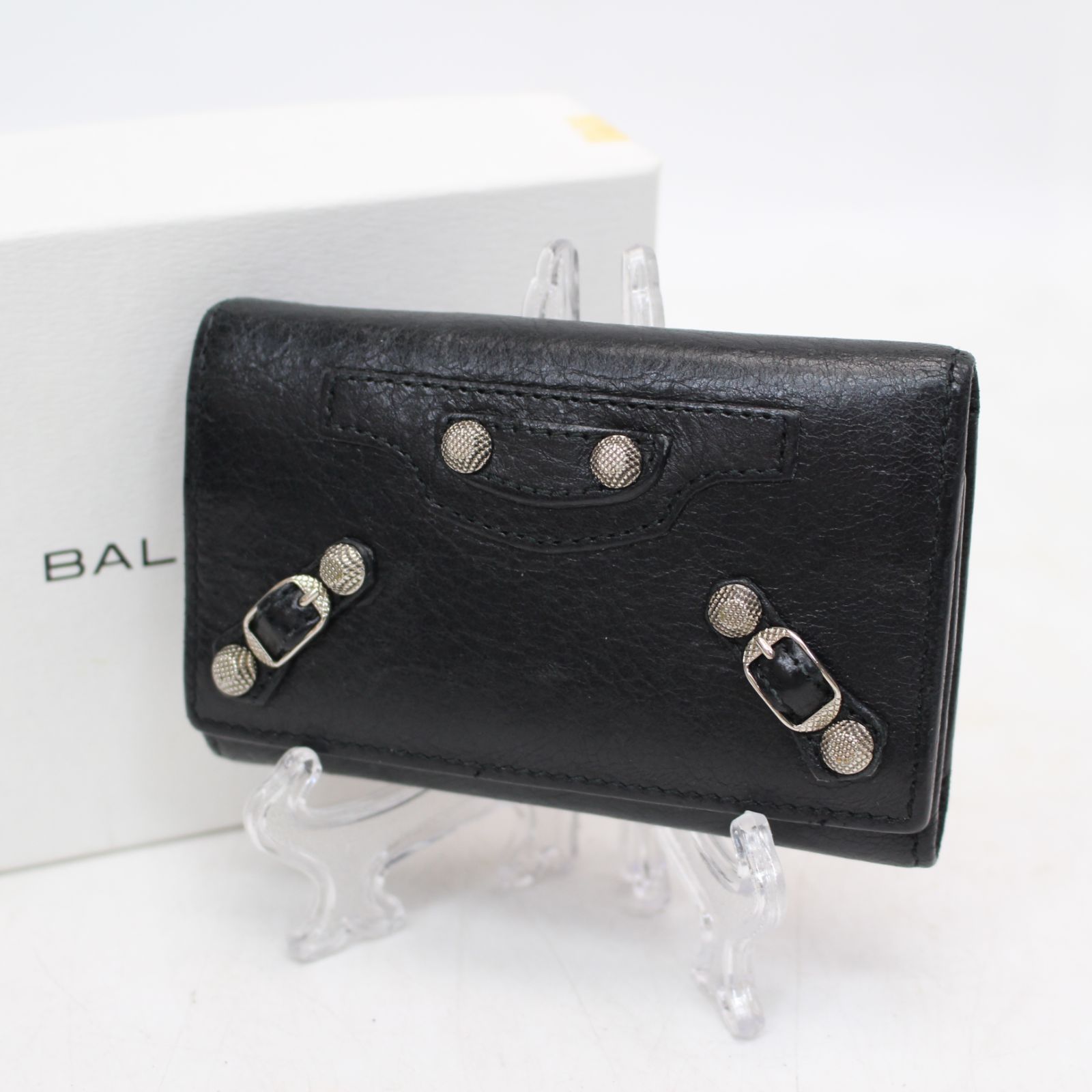 ゅ BALENCIAGA キーケース クラシック オオサカ 美品 箱付き 043)BALENCIAGA バレンシアガ クラシックオオサカ 6連 キーケース