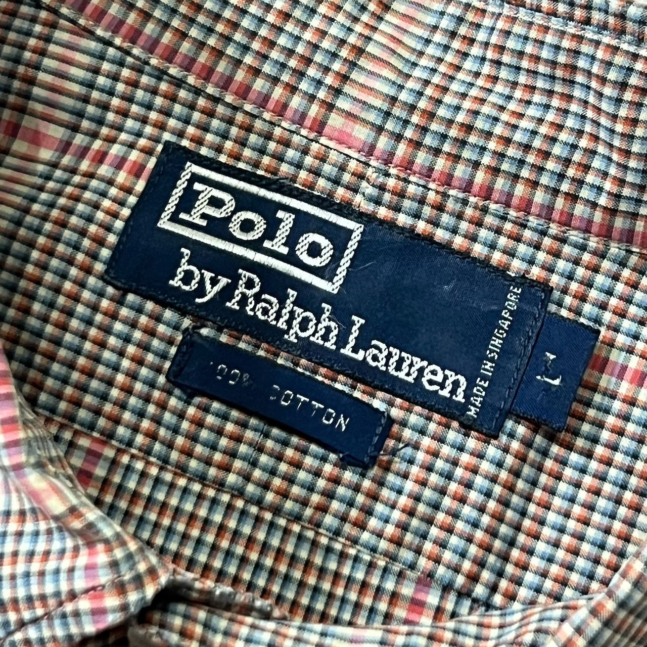 90s シンガポール製 Ralph Lauren ポニー無し フラップポケット 