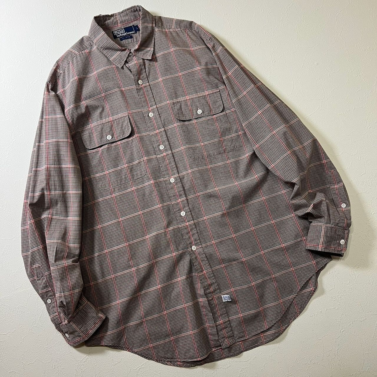 90s シンガポール製 Ralph Lauren ポニー無し フラップポケット 