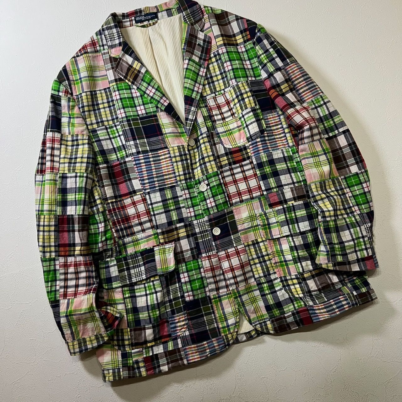 90s~ Ralph Lauren クレイジーパターン パッチワーク テーラード 