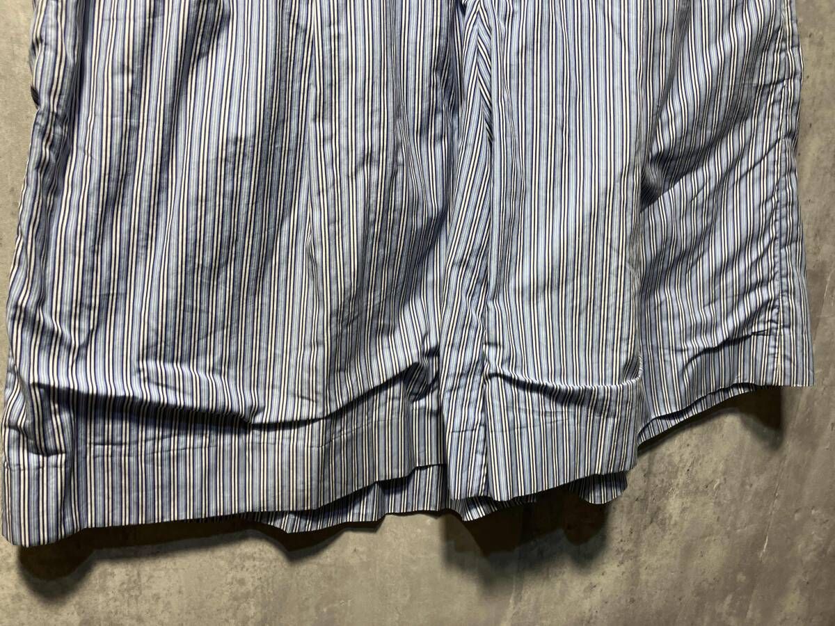 17ss COMME des GARCONS HOMME PLUS ストライプ2タックワイドショーツ 
