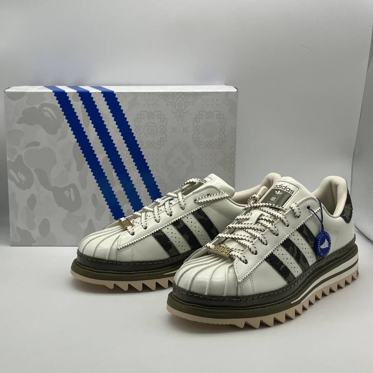 CLOT A BATHING APE adidas Superstar by Edison Chen Green Camo 