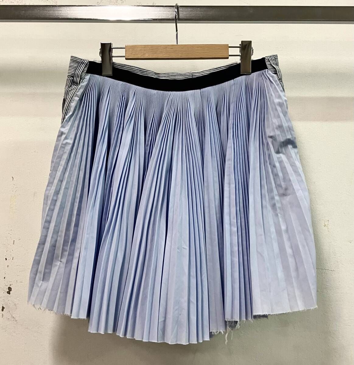sacai サカイ プリーツスカート ドッキング レイヤード コットンシルク 新品 sacai ドッキング ハーフパンツ プリーツスカート サカイ