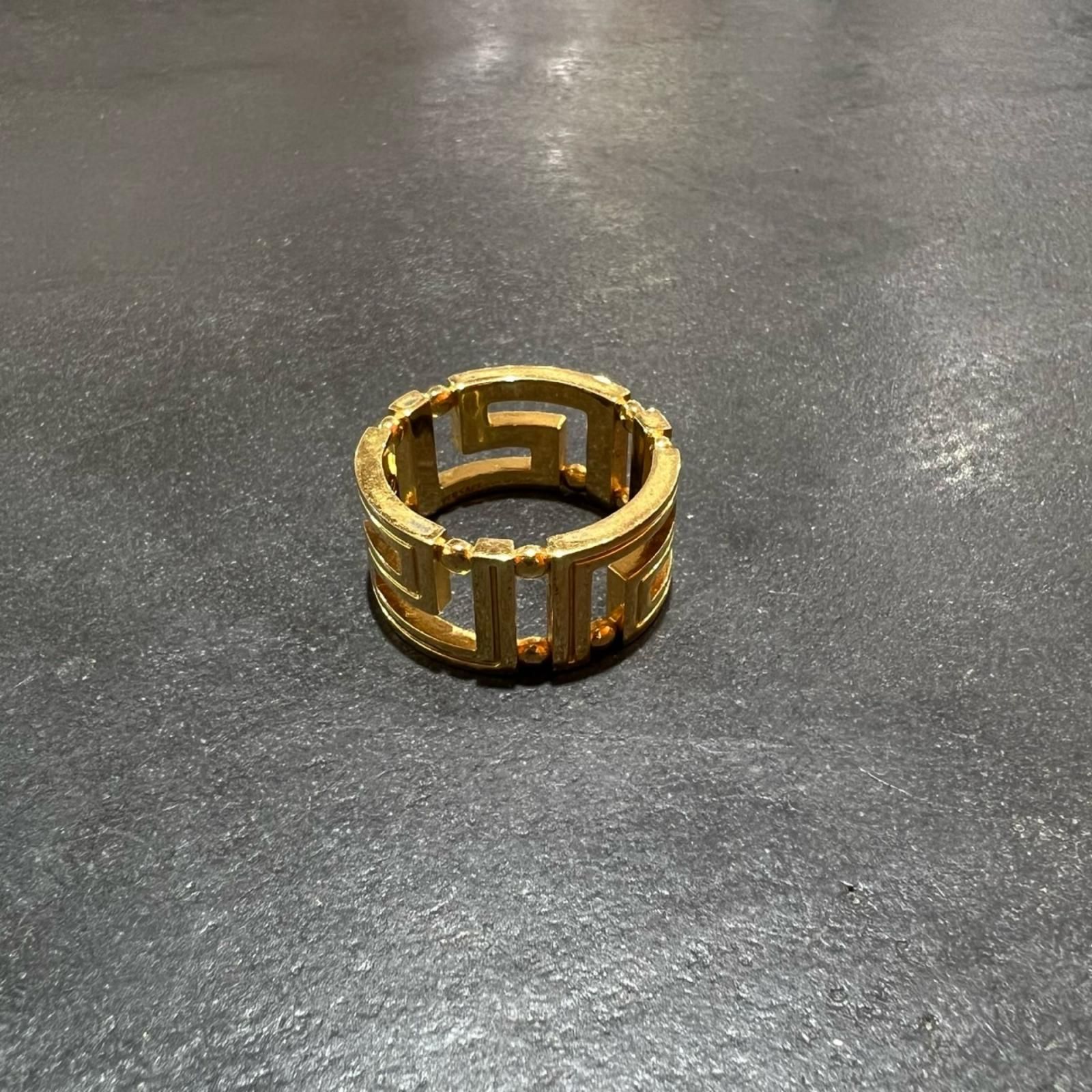 VERSACE グレカ リング ゴールド 指輪 リング ヴェルサーチ ゴールド
