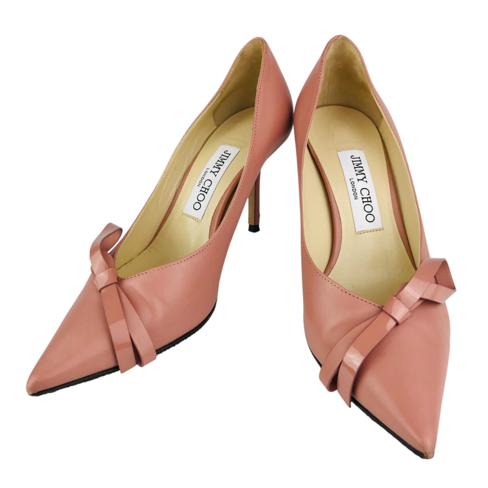 美品☆JIMMY CHOO☆ジミーチュウ・レディース レザー メタルJC 
