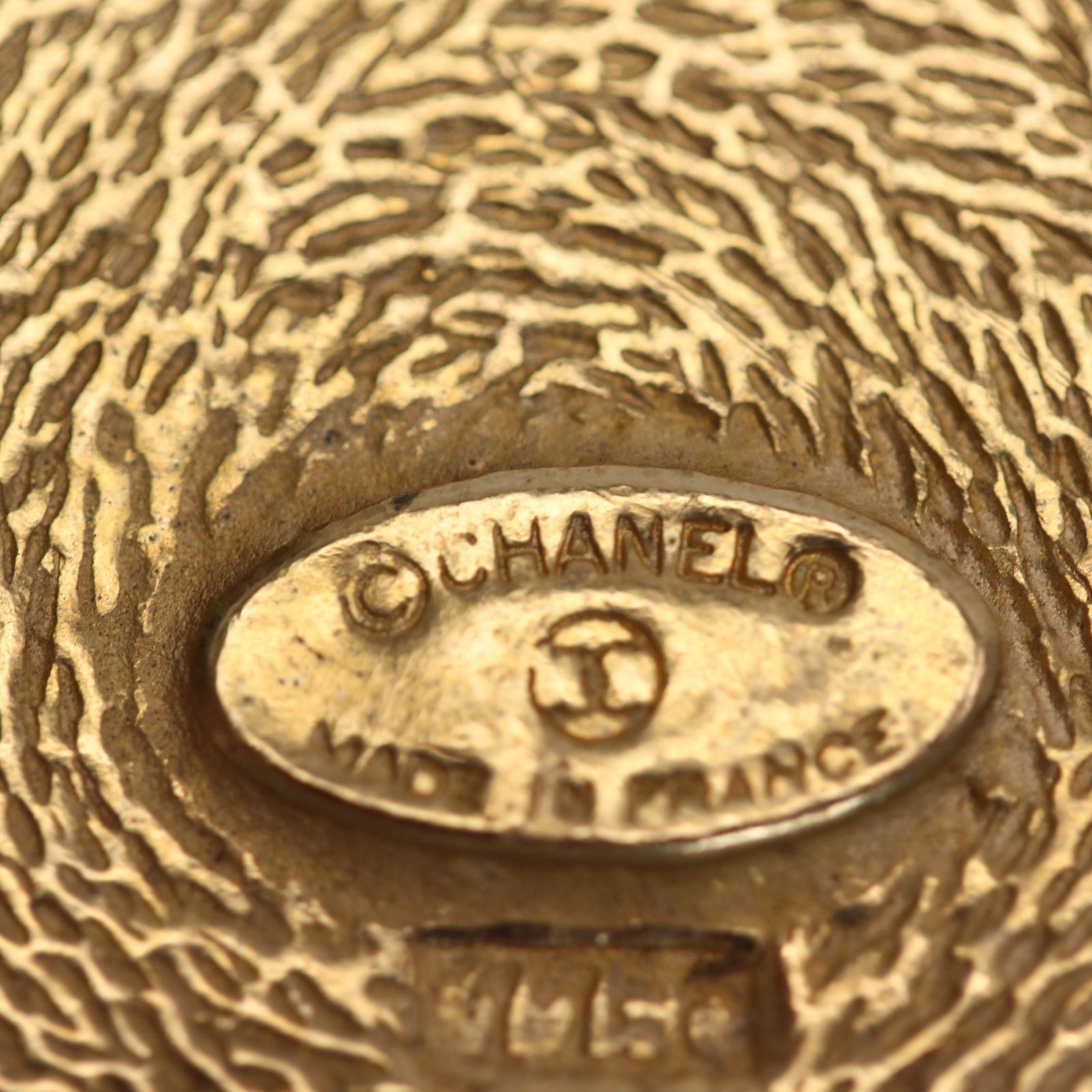 795)CHANEL シャネル カンボン ブローチ ヴィンテージ ゴールド GP