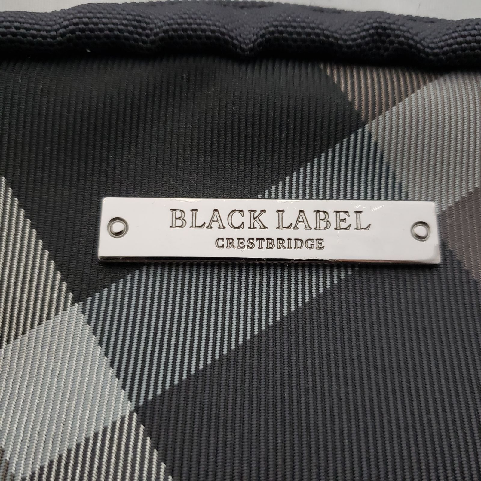 BLACK LABEL ワンショルダー ボディバッグ チェック柄 ブラック系 