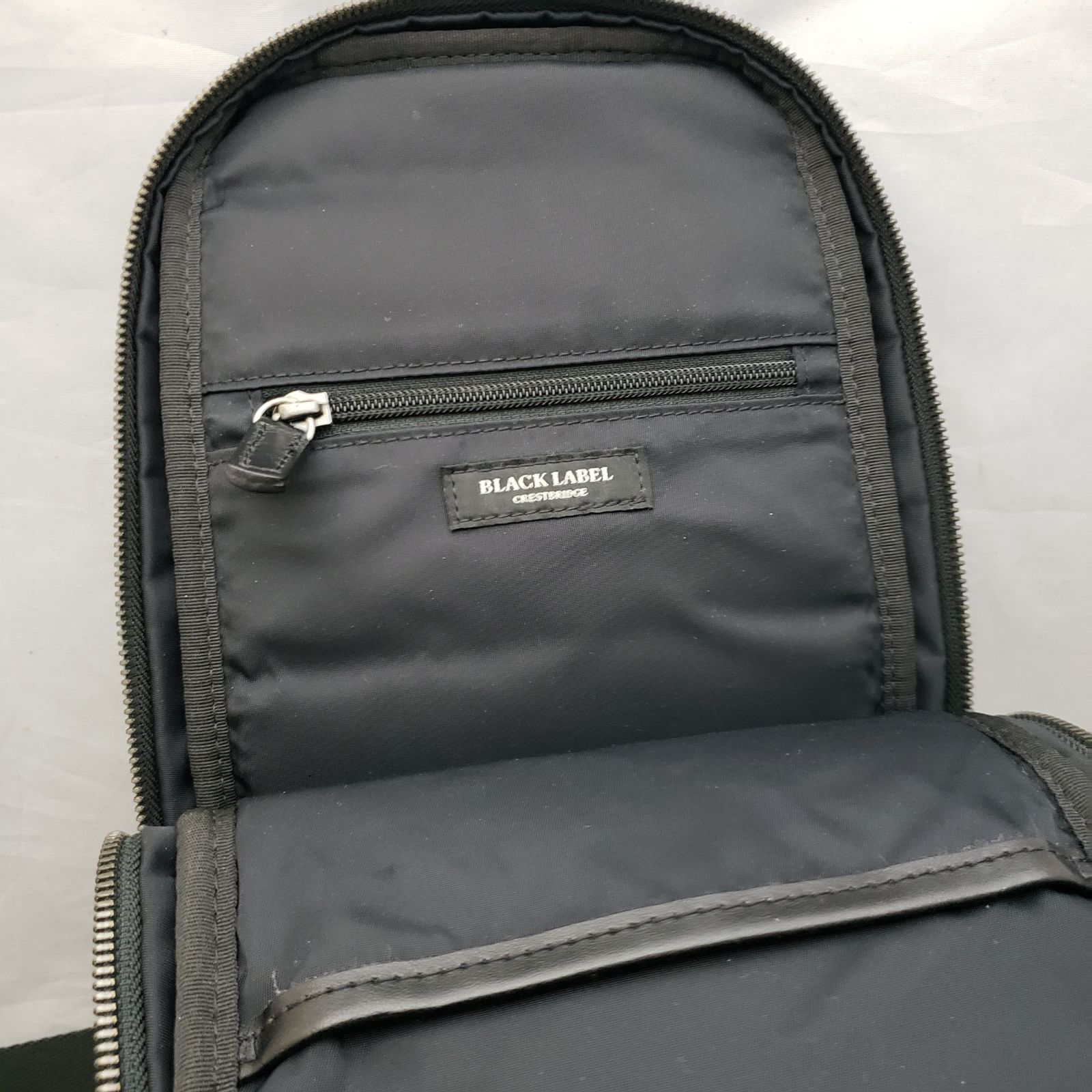 BLACK LABEL ワンショルダー ボディバッグ チェック柄 ブラック系 