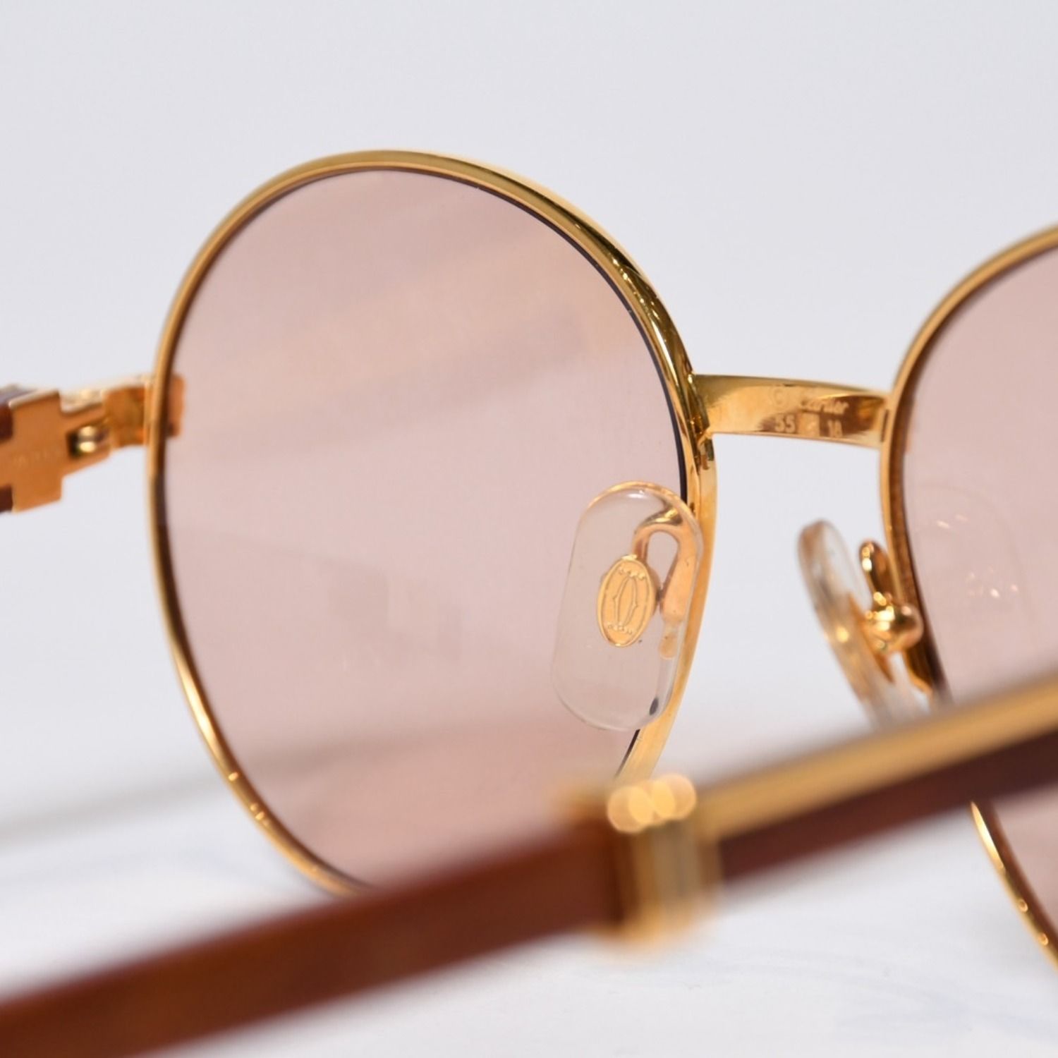 極美品 CARTIER カルティエ オーバル サングラス アイウェア サイズ 55 