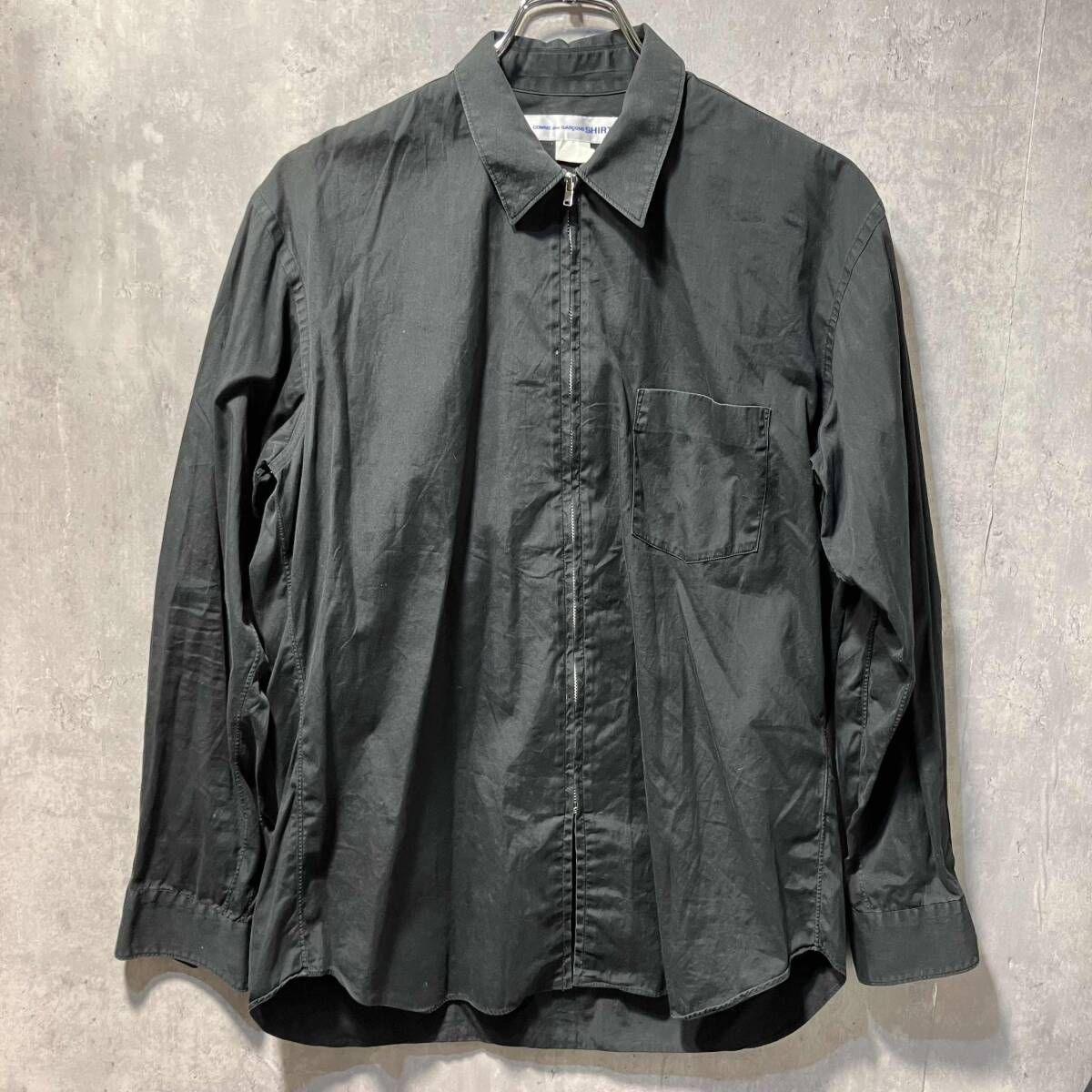 メンズ 15aw COMME des GARCONS SHIRT 長袖シャツ ジップ長袖シャツ S 