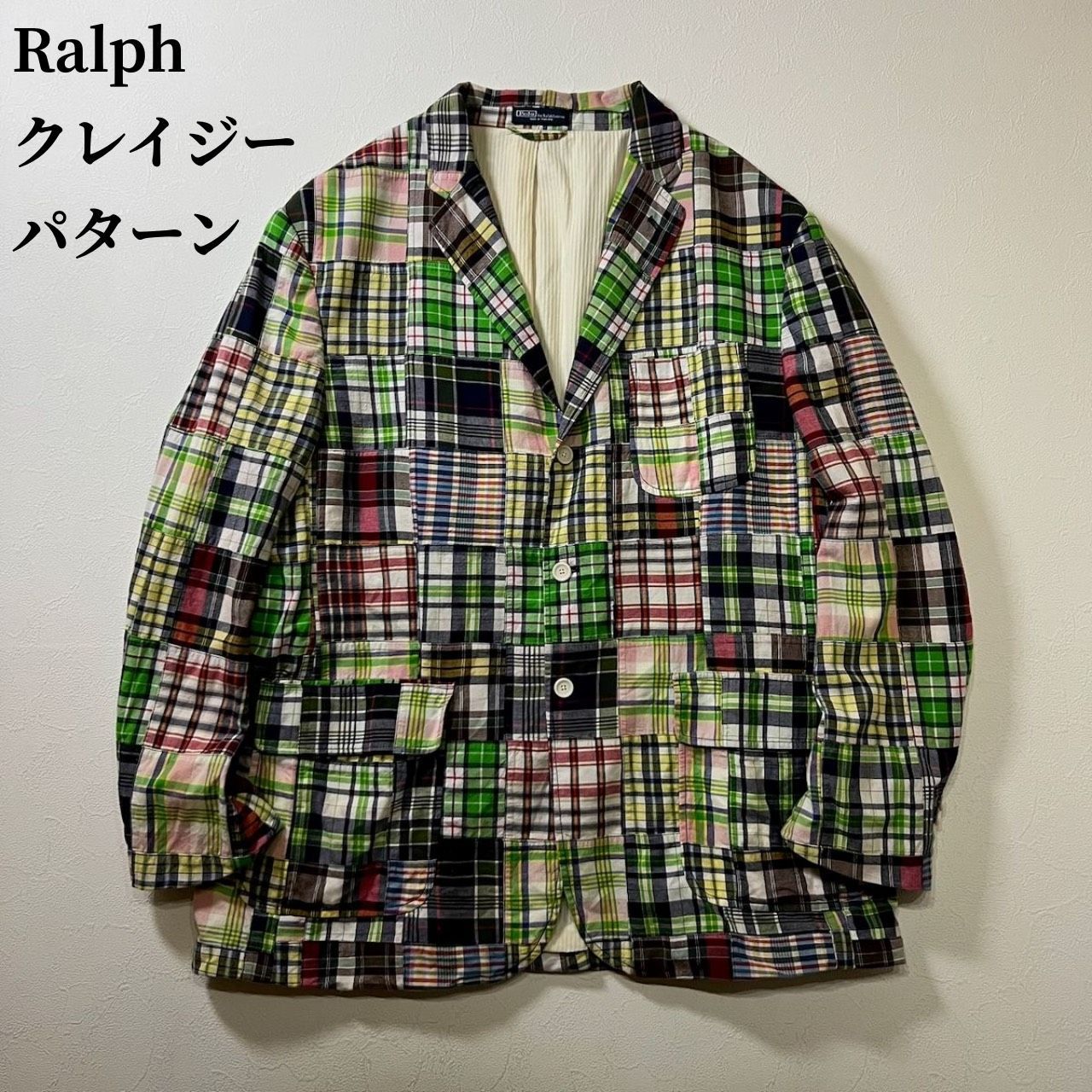 90s~ Ralph Lauren クレイジーパターン パッチワーク テーラード