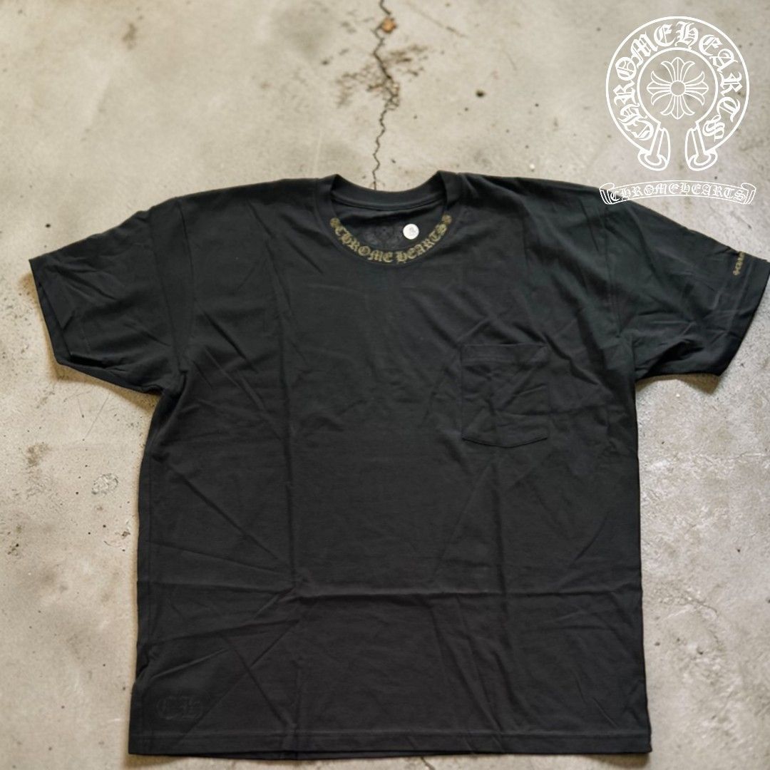 クロムハーツ Lサイズ ネックロゴ 半袖Tシャツ / 黒・アーミーグリーン 