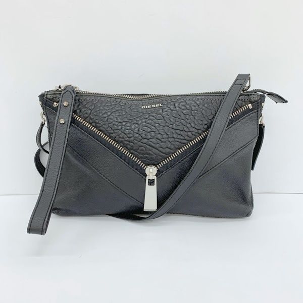 DIESEL ディーゼル 2WAY ショルダーバッグ クラッチ BAG カバン ジップ