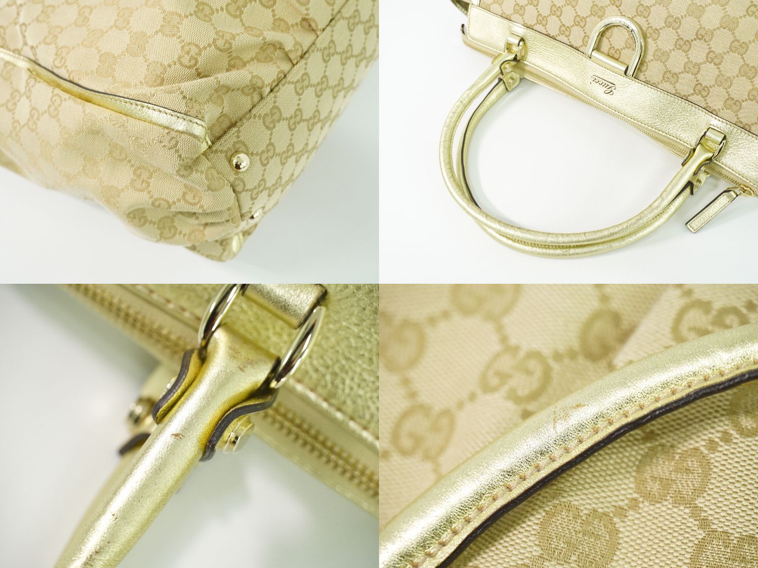 GUCCI GGキャンバストート ゴールド 【公式通販】