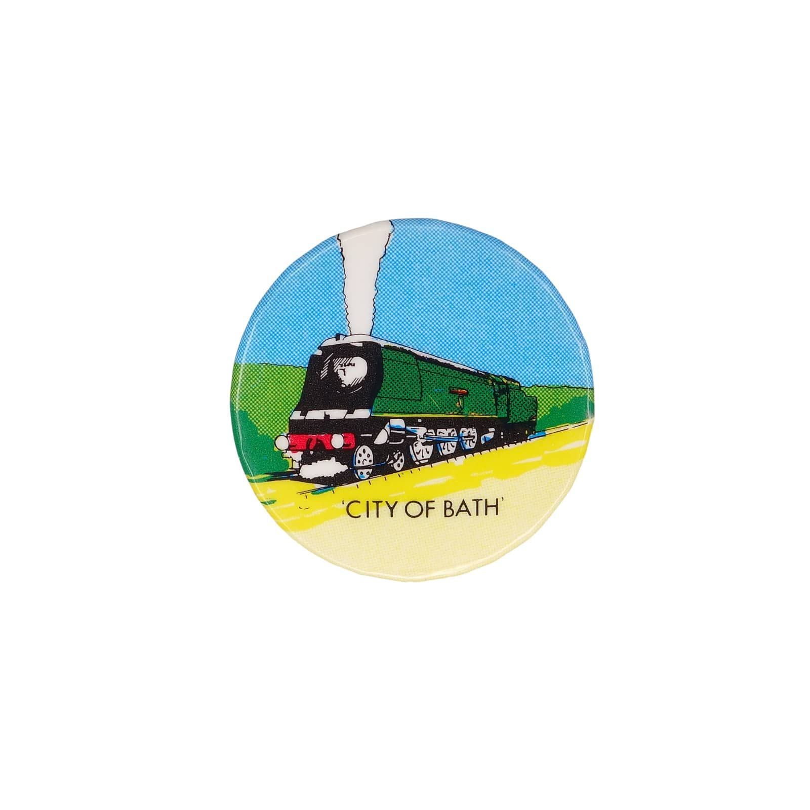 イギリス 蒸気機関車 CITY OF BATH ビンテージ 缶バッジ レトロ 缶 