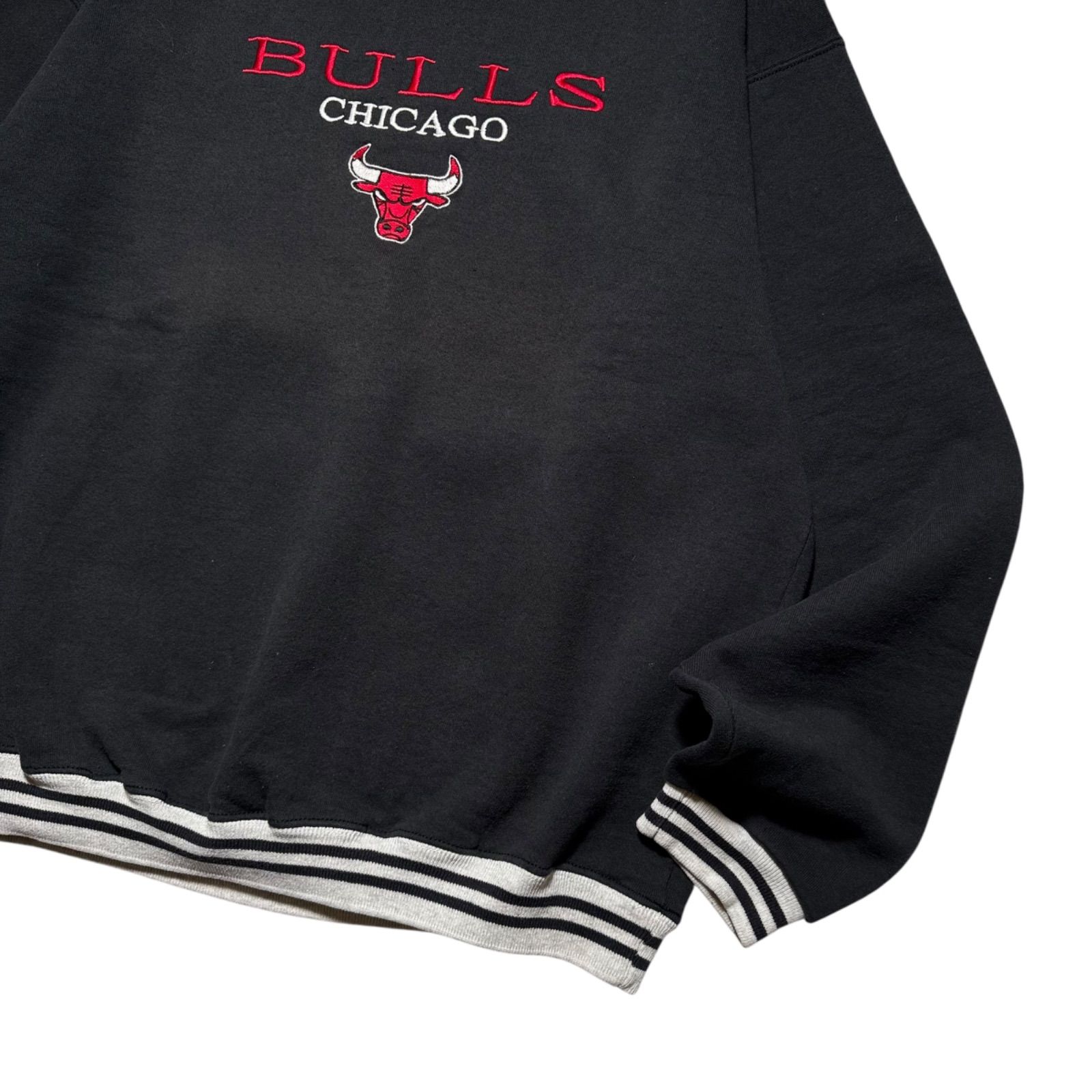 90s NBA シカゴ・ブルズ ブラック スウェット【XLサイズ】アメリカ古着 