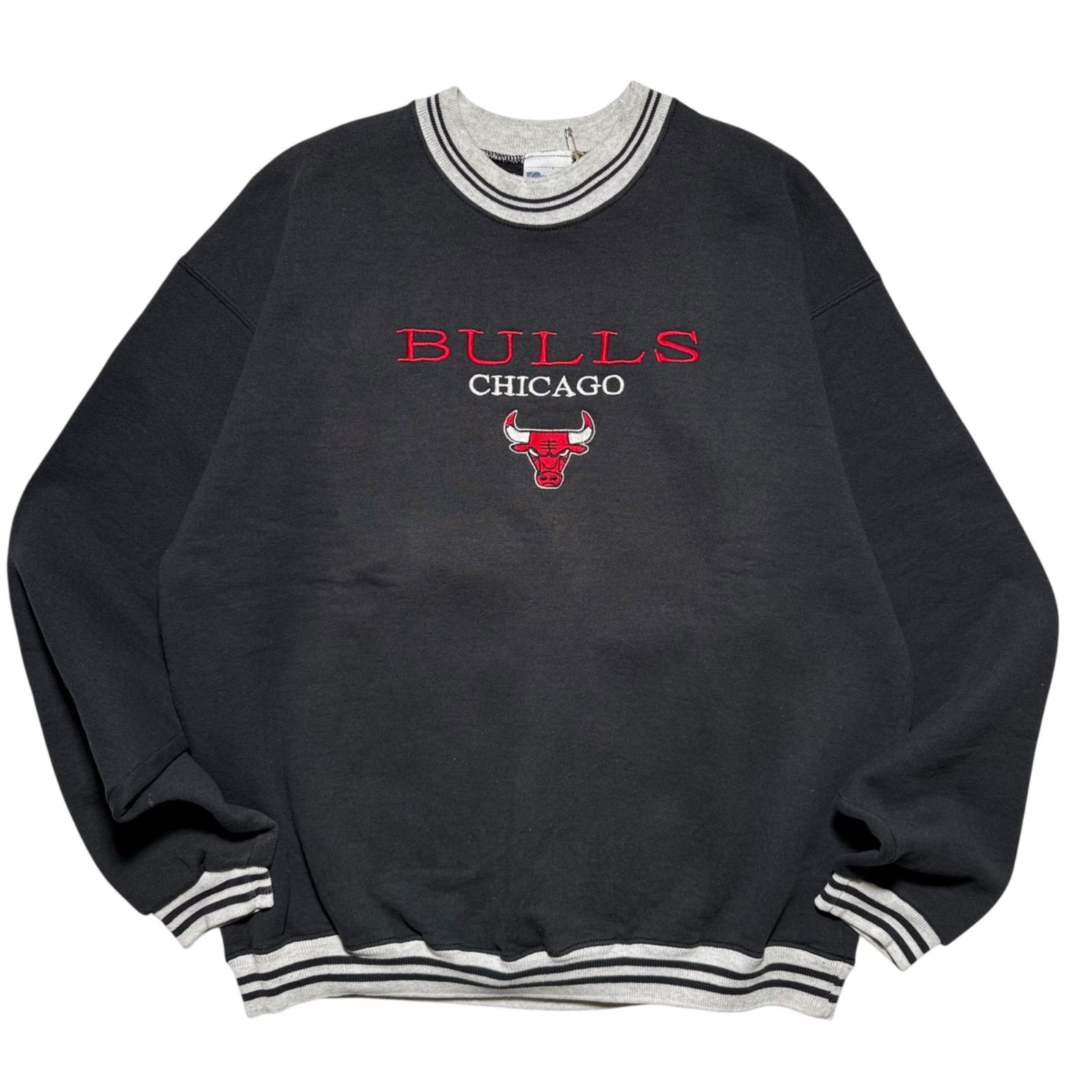 90s NBA シカゴ・ブルズ ブラック スウェット【XLサイズ】アメリカ古着 