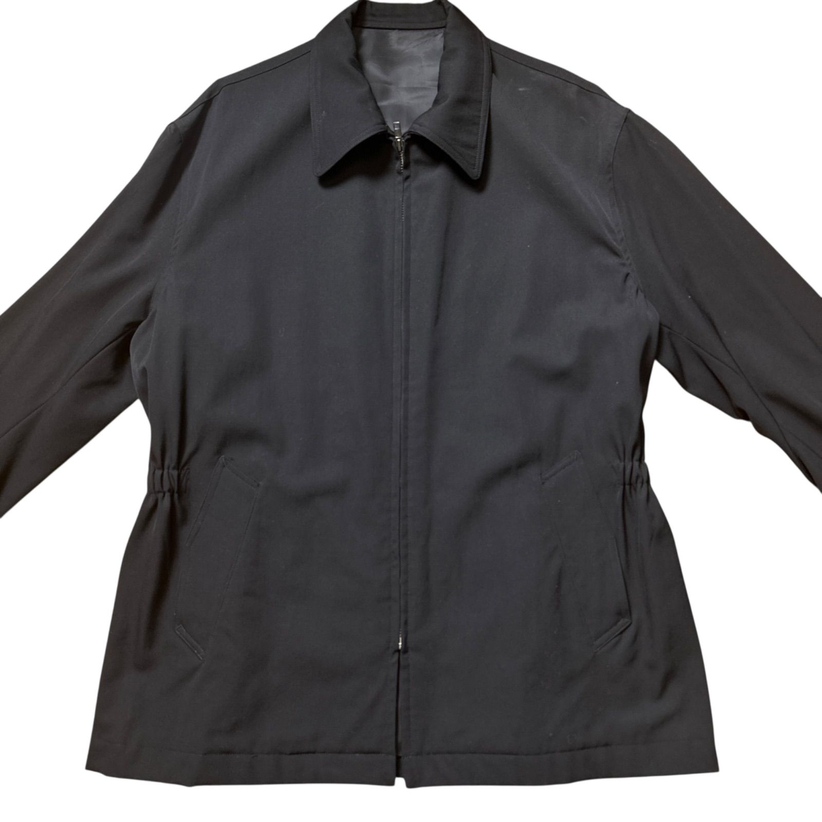 希少 Y's for men 90s~00s ウールギャバジンブルゾン ブラック 90年代 Y's for Men ワイズフォーメン ウールギャバジン ジップ
