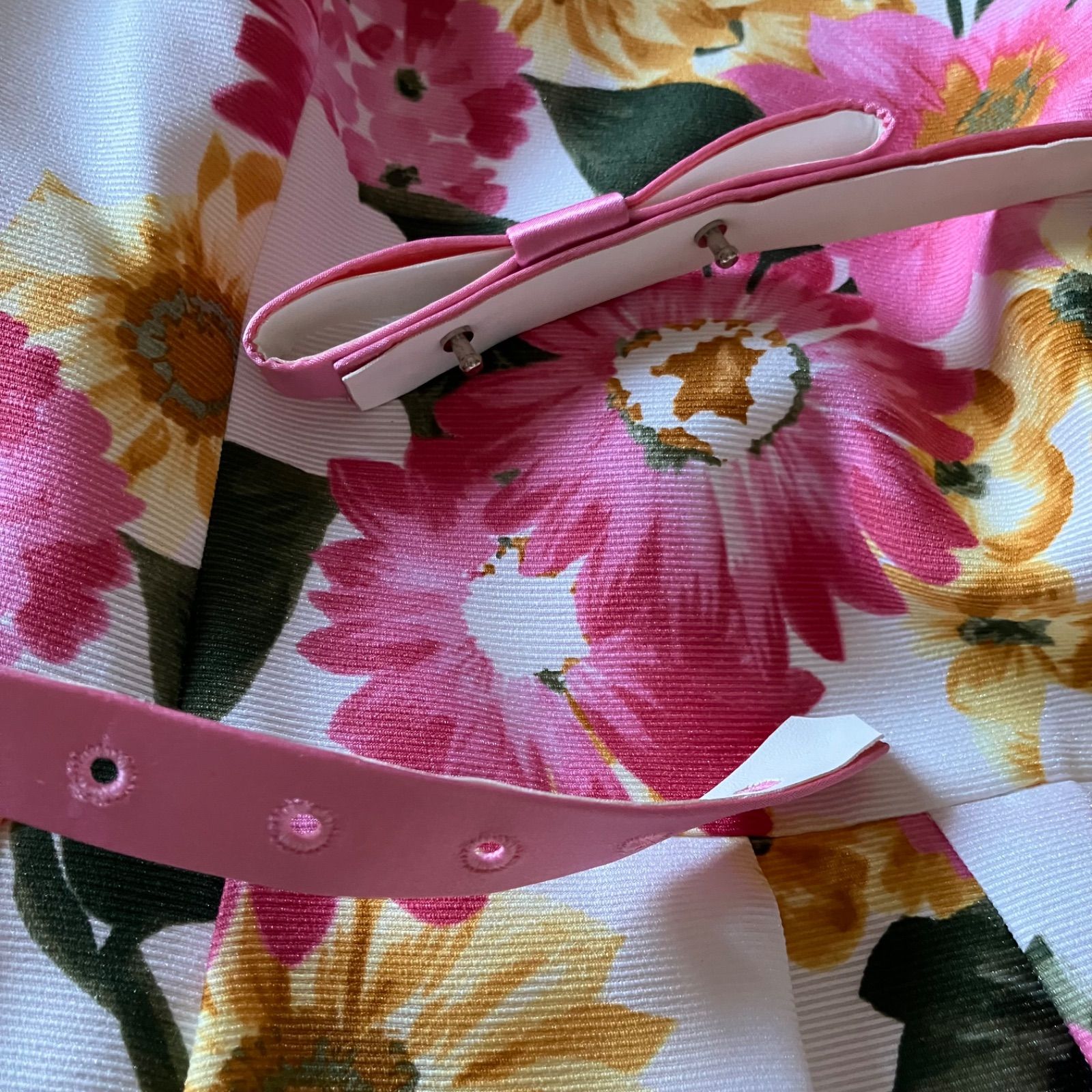M'S GRACY エムズグレイシー 未使用品 花柄ワンピース ひざ丈 ピンク L
