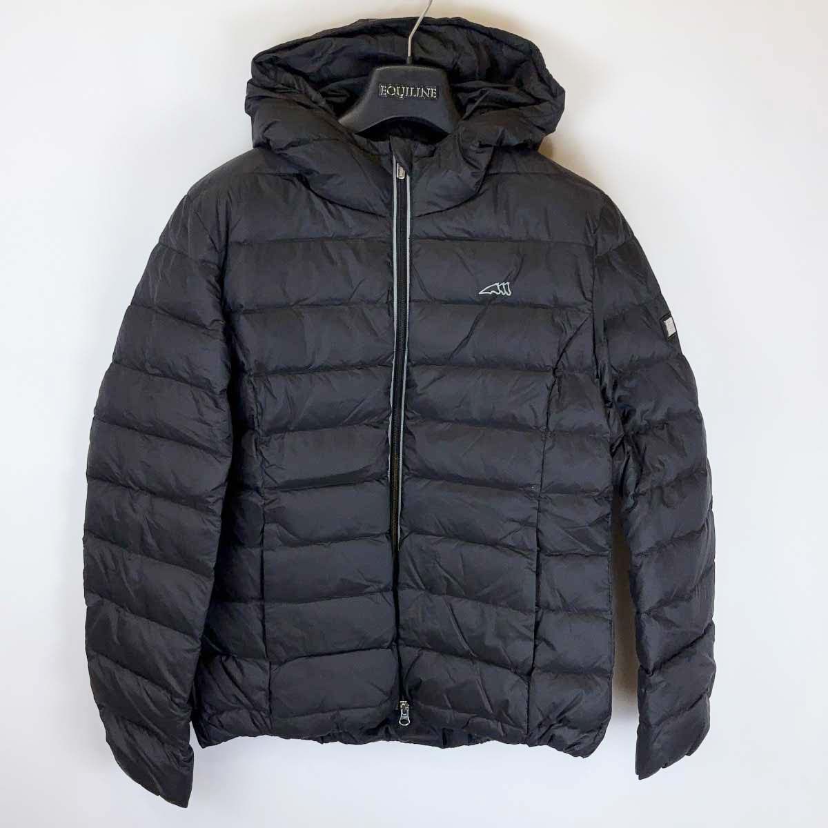 【未使用】エクイライン EQUILINE CADIC BOMBER ダウンジャケット M ブラック Q10703 レディース ハンガー付 乗馬 馬術