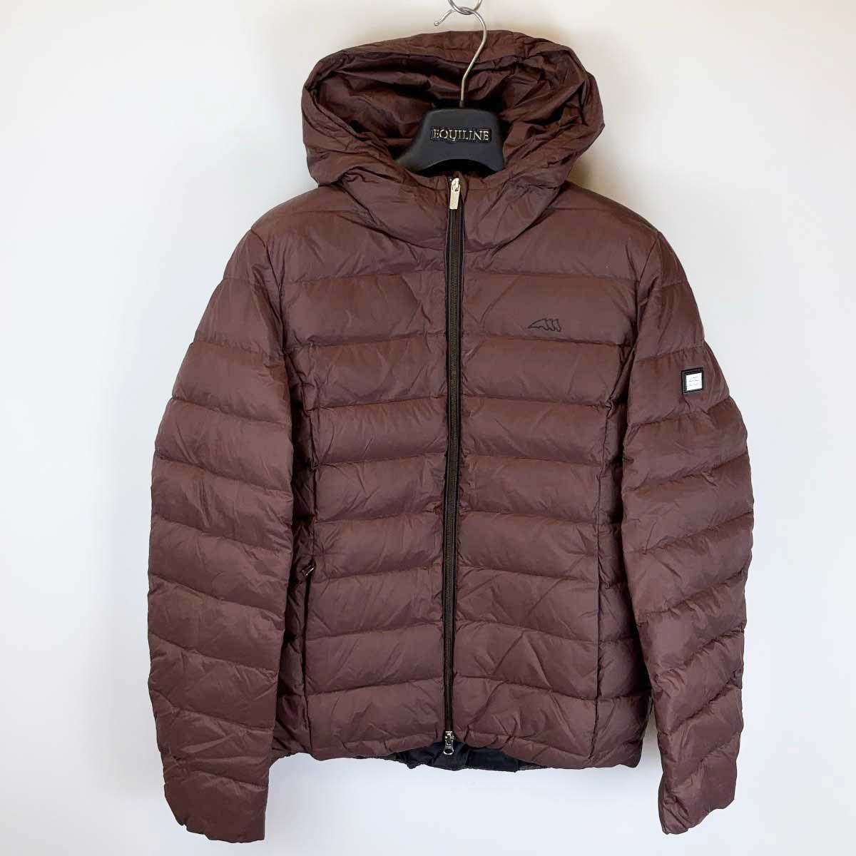 【未使用】エクイライン EQUILINE CADIC BOMBER ダウンジャケット M ディープブラウン Q10703 レディース ハンガー付 乗馬 馬術