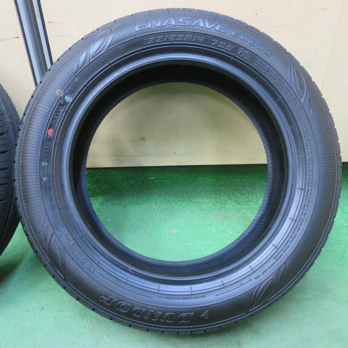 新車外し！25年☆155/65R14 ダンロップ エナセーブ EC300 タイヤ 14