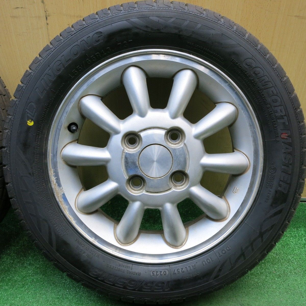 バリ溝！25年！9.5分☆スズキ ラパン 純正 155/65R13 リンロン COMFORT