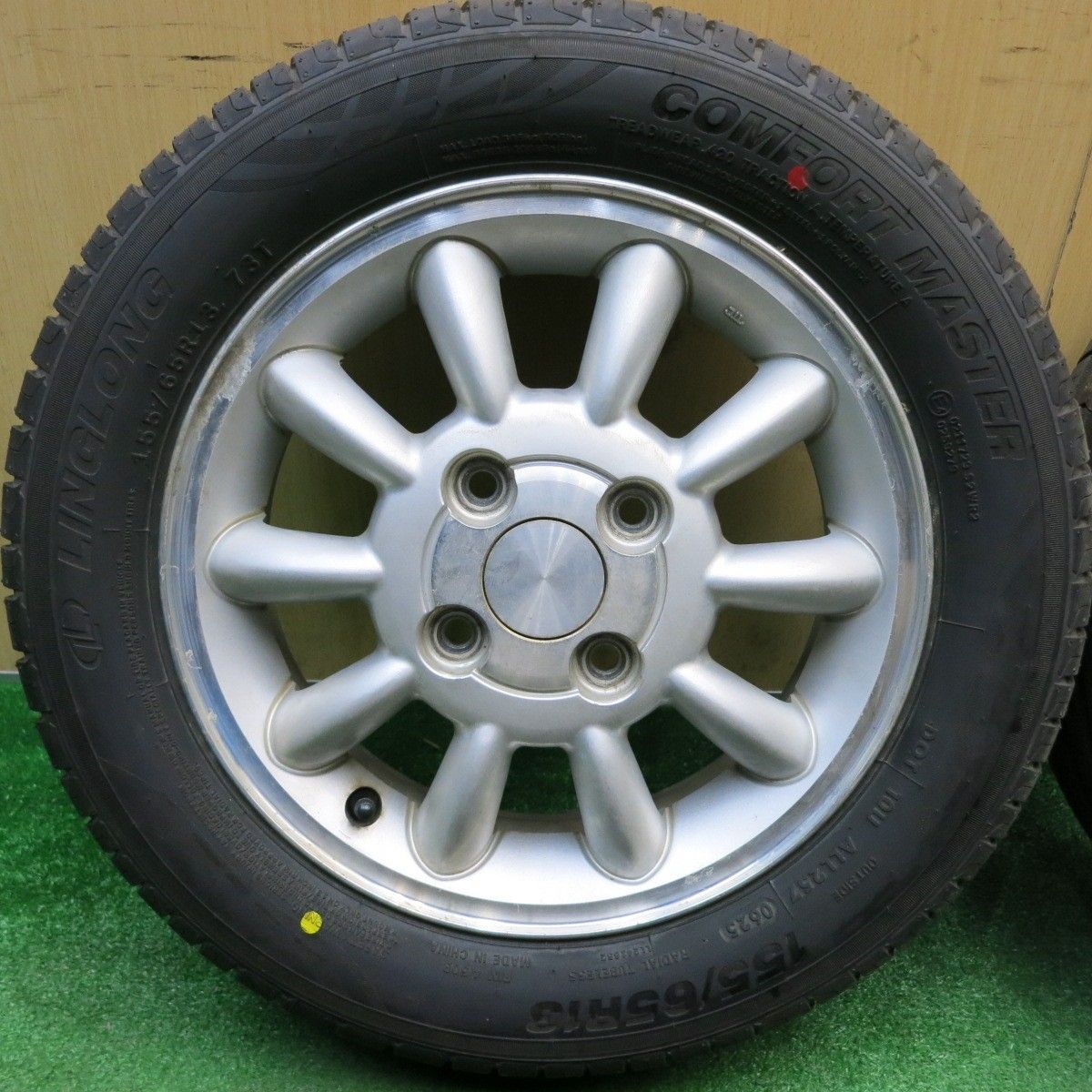 バリ溝！25年！9.5分☆スズキ ラパン 純正 155/65R13 リンロン COMFORT