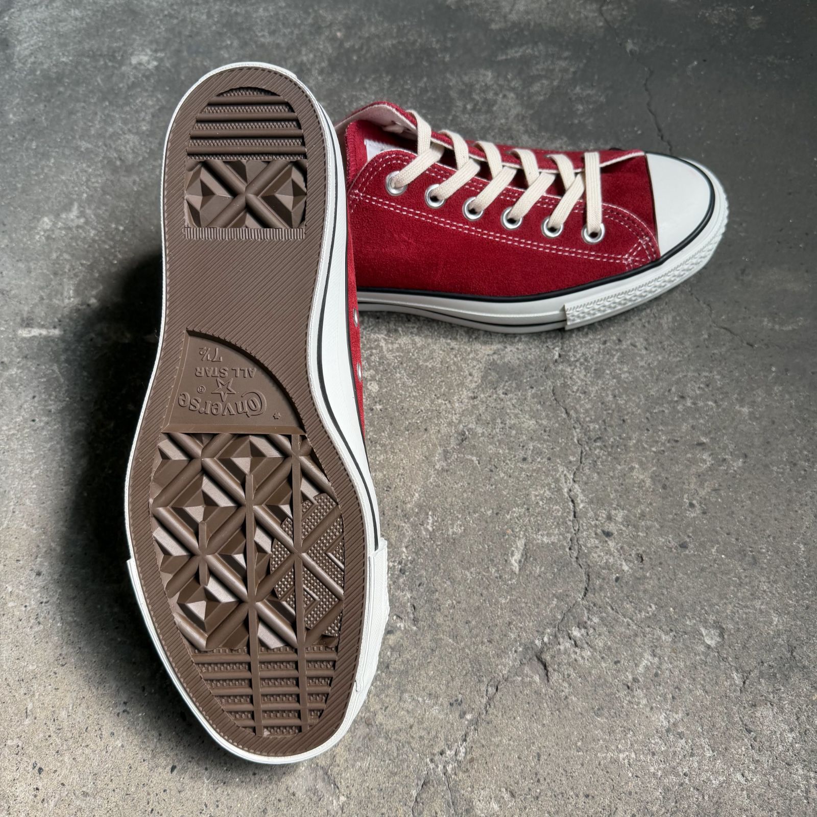 CONVERSE SUEDE ALL STAR J OX 日本製 26cm レッド コンバース 