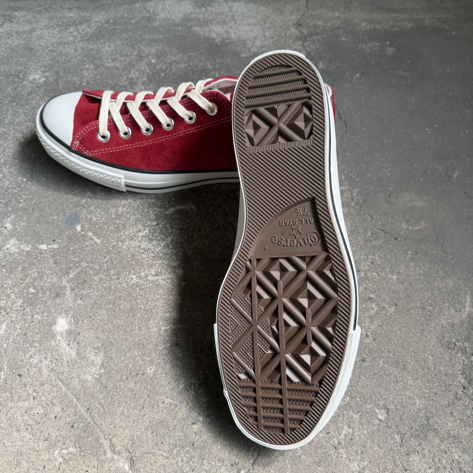 CONVERSE SUEDE ALL STAR J OX 日本製 26cm レッド コンバース 