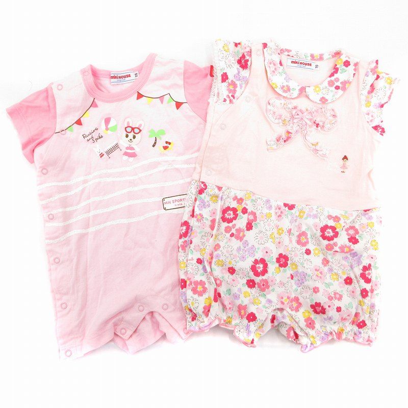 ミキハウス mikihouse ベビー服 2点セット ロンパース ショートオール