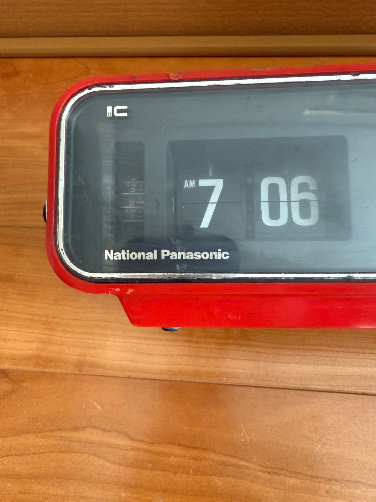レトロ National Panasonic ラジオ付き パタパタ時計 RC-623 匿名配送
