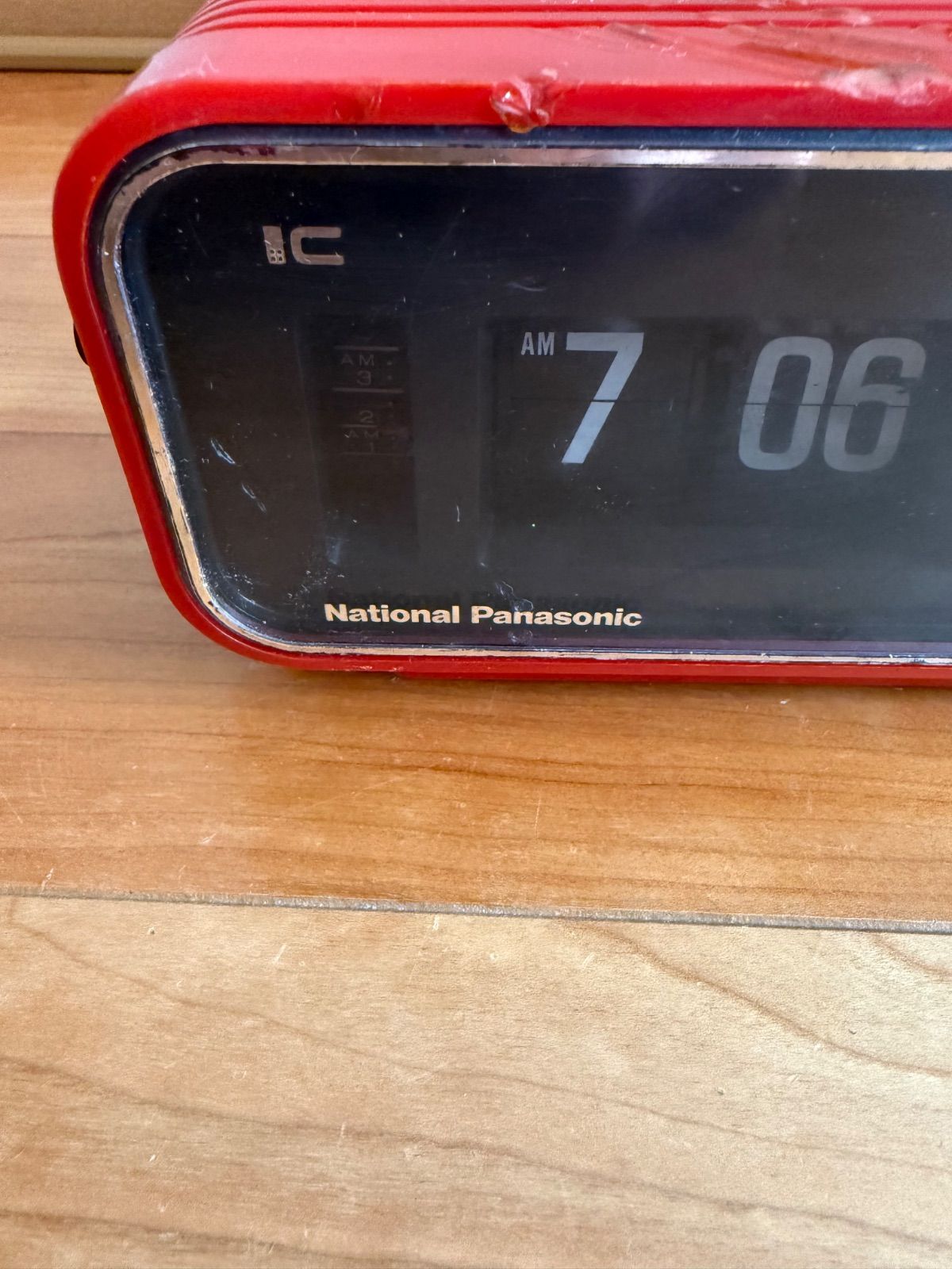 レトロ National Panasonic ラジオ付き パタパタ時計 RC-623 匿名配送