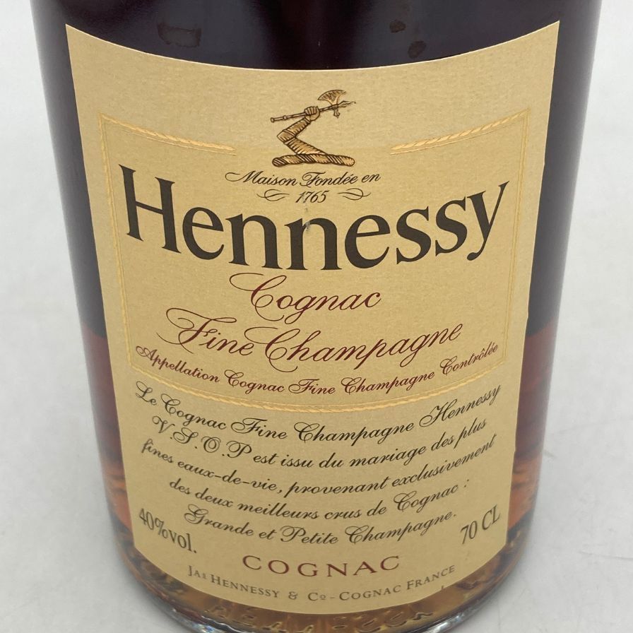 ヘネシー VSOP ファインシャンパーニュ スリムボトル クリアボトル【L4