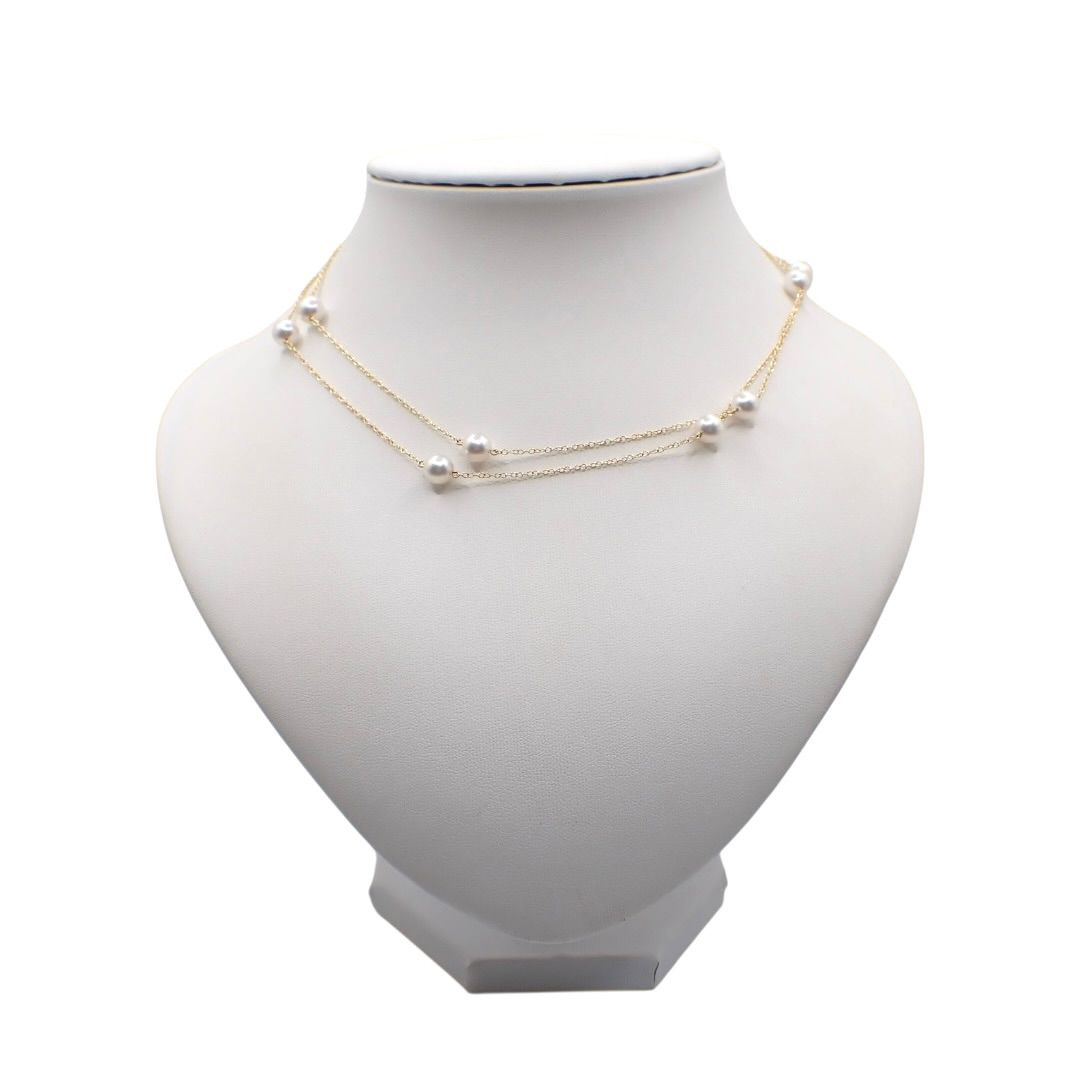 現行 MIKIMOTO ミキモト ~6.8mm あこや真珠 ステーション パール 