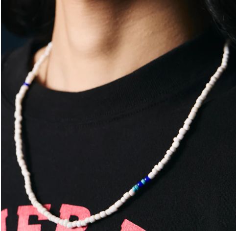 ノースワークスビーズ ネックレス NORTH WORKS白ビーズ 新品 26年春夏新作 バーンズ BARNS × ノースワークス NORTH WORKS