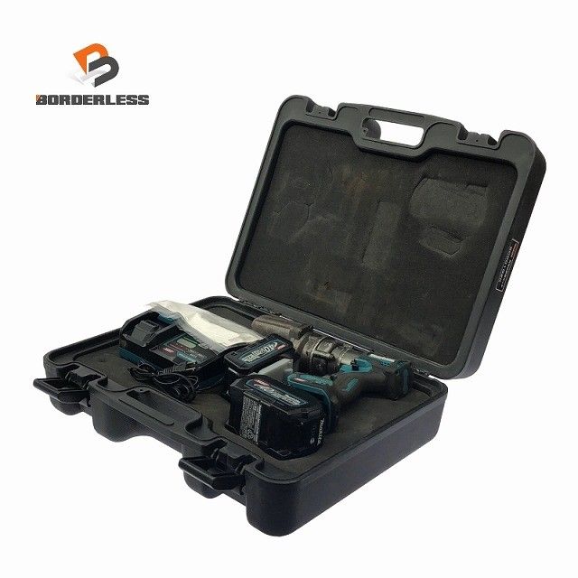 ☆中古品☆makita マキタ 40Vmax 充電式鉄筋カッター SC001G バッテリ2個(5.0Ah/4.0Ah)充電器 ケース付 コードレス 鉄筋切断機124366