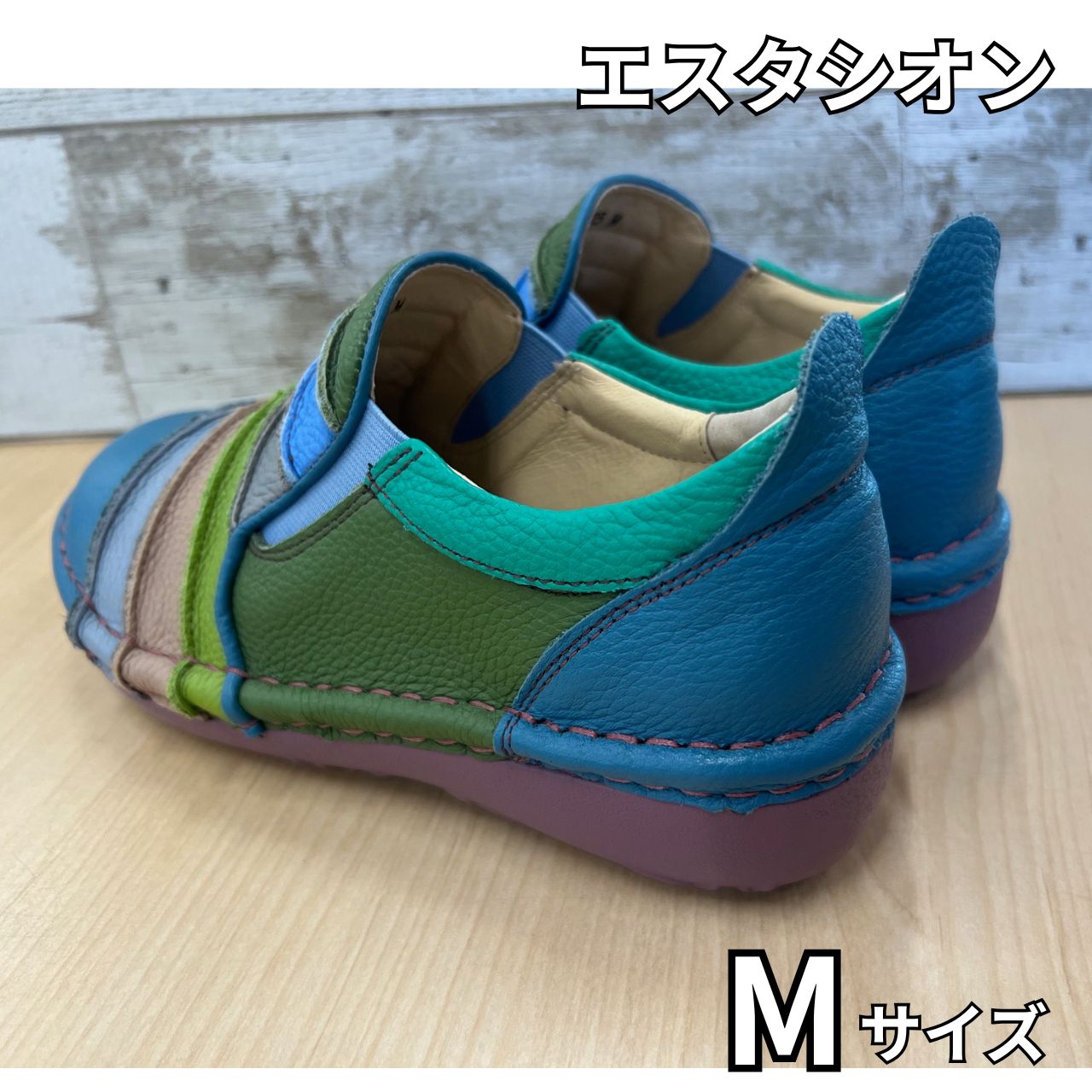 Estacion エスタシオン ボーダースリッポンシューズ Mサイズ【ms25 