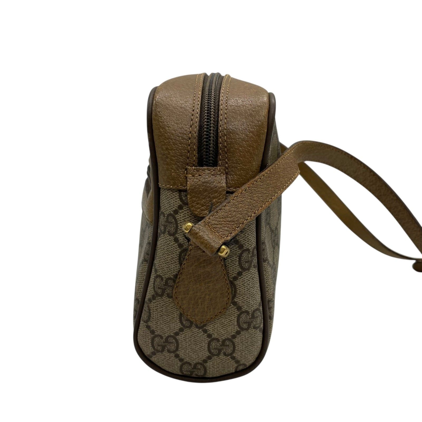 GUCCI グッチ GGスプリーム シェリーライン ショルダーバッグ クロスボディ ベージュ ブラウン ゴールド金具 56.02.087 ヴィンテージ レディース K2 GUCCI グッチ GGスプリーム シェリーライン ショルダーバッグ クロス