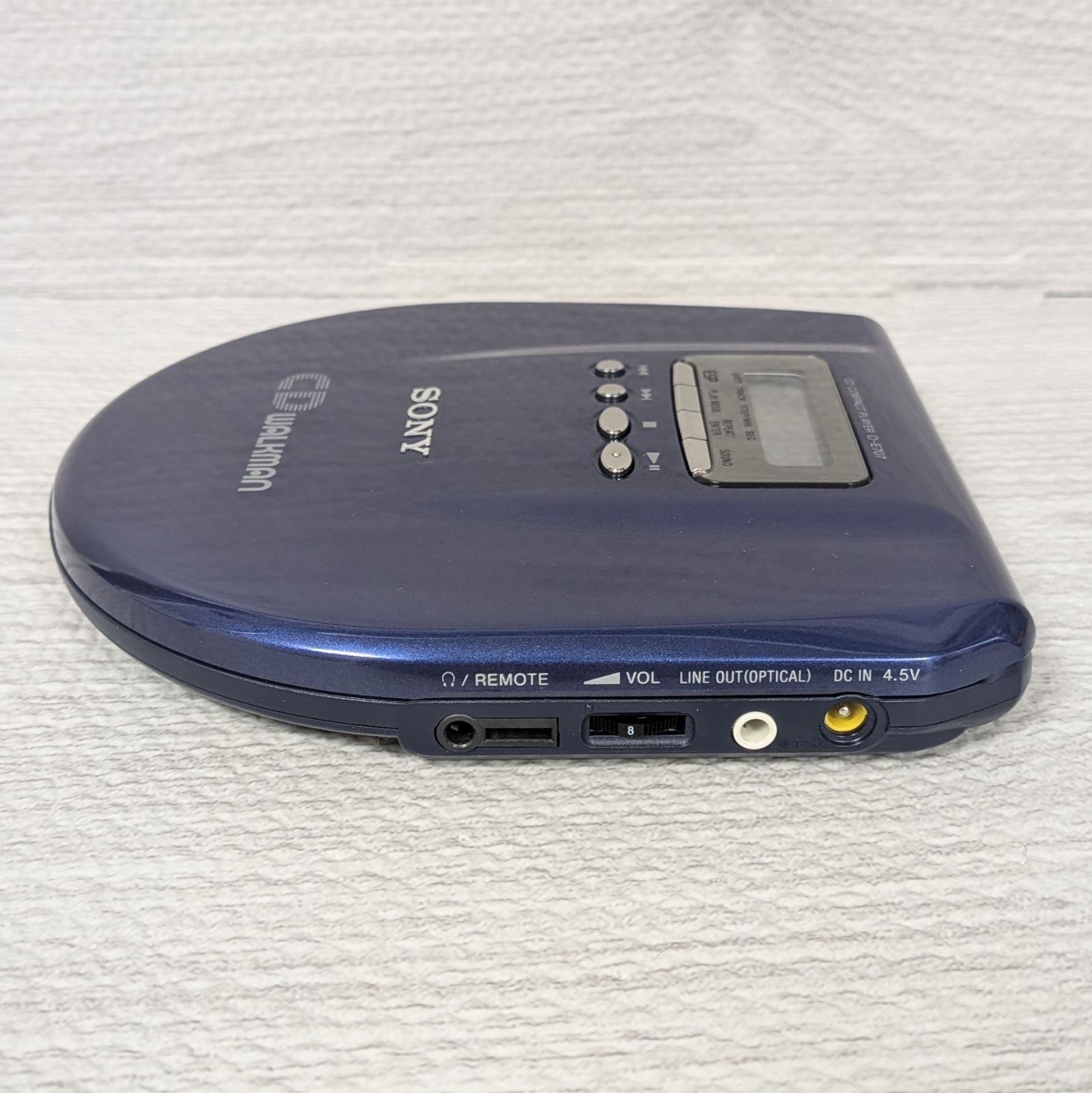 ソニー SONY CDウォークマン D-E707 リモコン 収納袋付 ブルー 再生