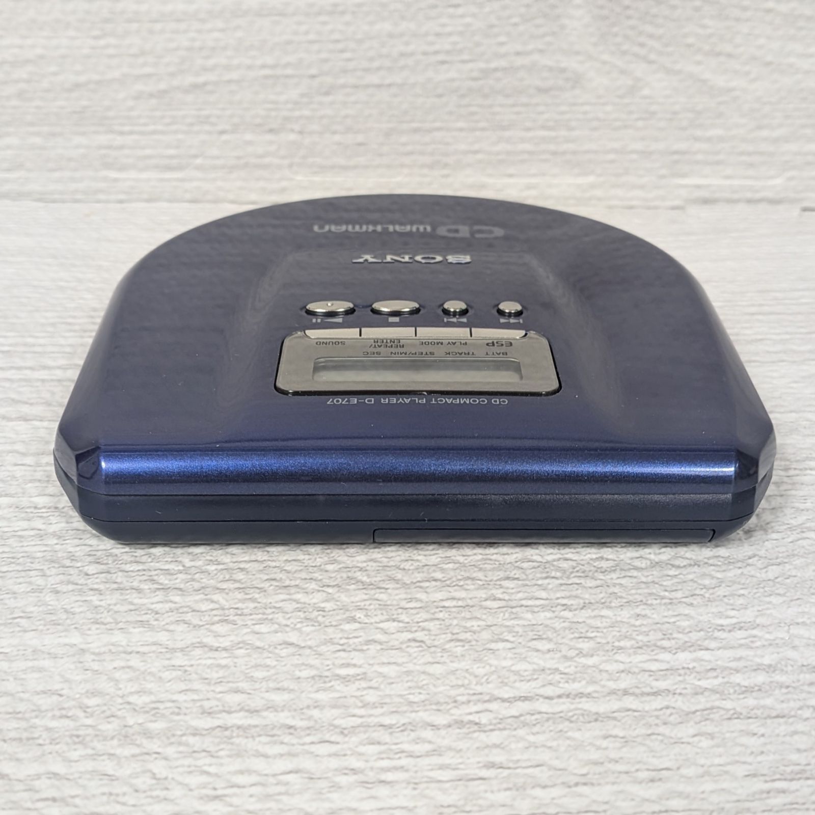 ソニー SONY CDウォークマン D-E707 リモコン 収納袋付 ブルー 再生