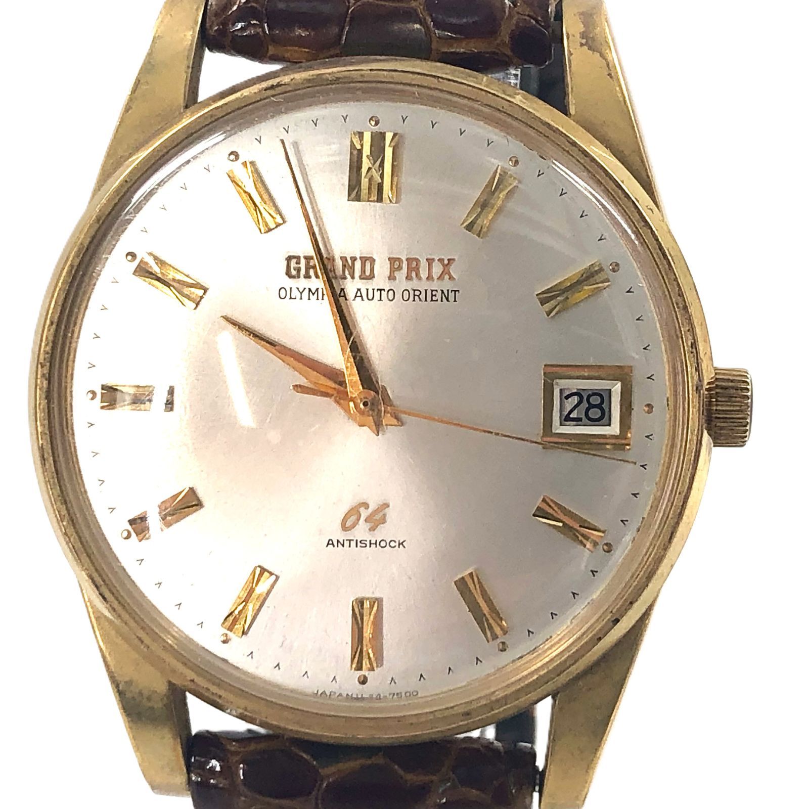 ORIENT オリエント GRAND PRIX グランプリ 64 デイト SS/AT ゴールド 
