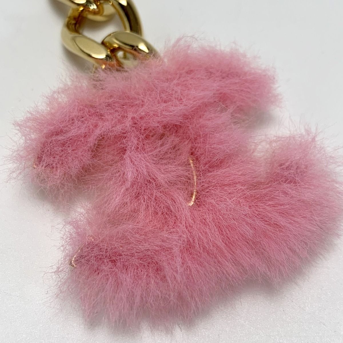 CHANEL シャネル B24C ココマーク ピンクファー キーホルダー チャーム 